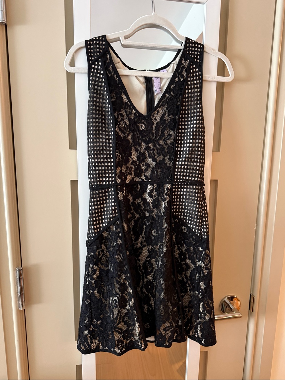 Alya Black Lace Flare Dress